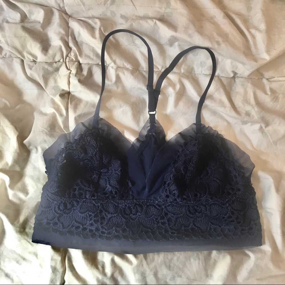 Aerie Mesh Lace Blue Bralette